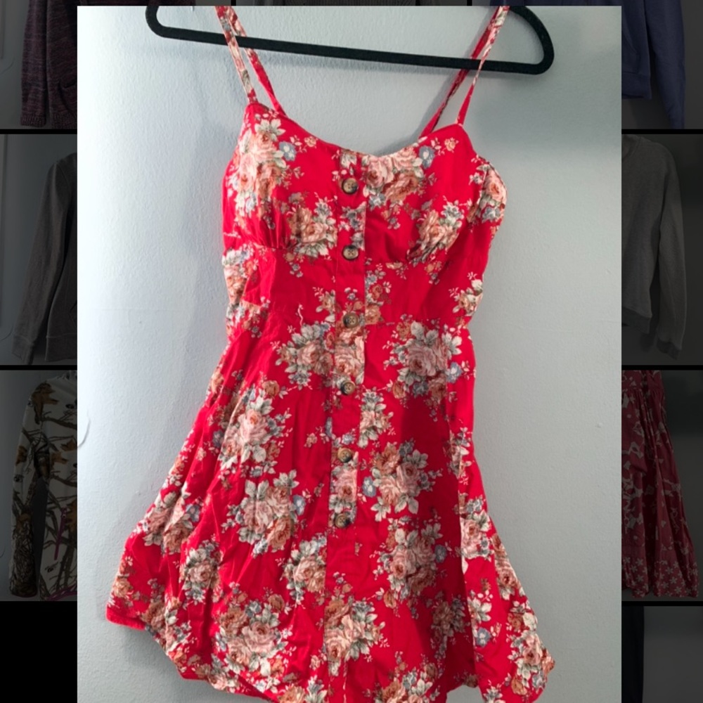 Floral strappy summer dress